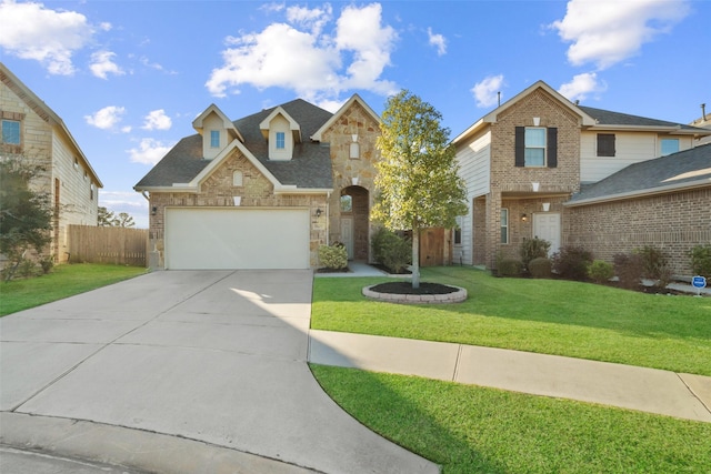 view of front of home featuring a front lawn