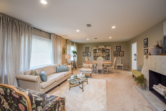 view of carpeted living room