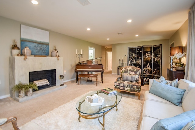 view of carpeted living room