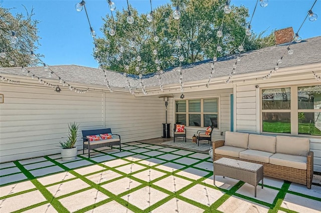 view of patio / terrace featuring an outdoor living space