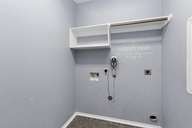 laundry area with washer hookup, hookup for an electric dryer, and gas dryer hookup