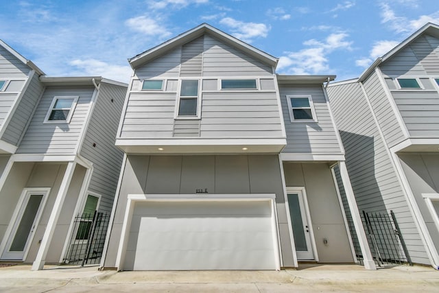 view of property with a garage