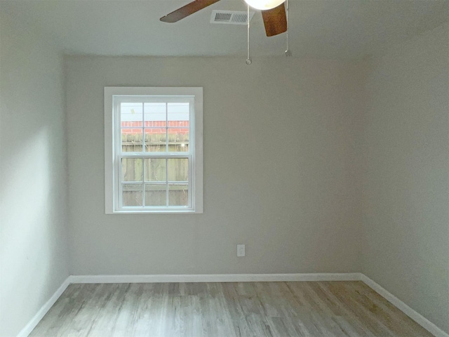 empty room featuring light wood-type flooring