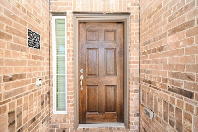 view of exterior entry