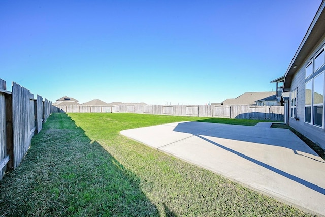 view of yard featuring a patio area