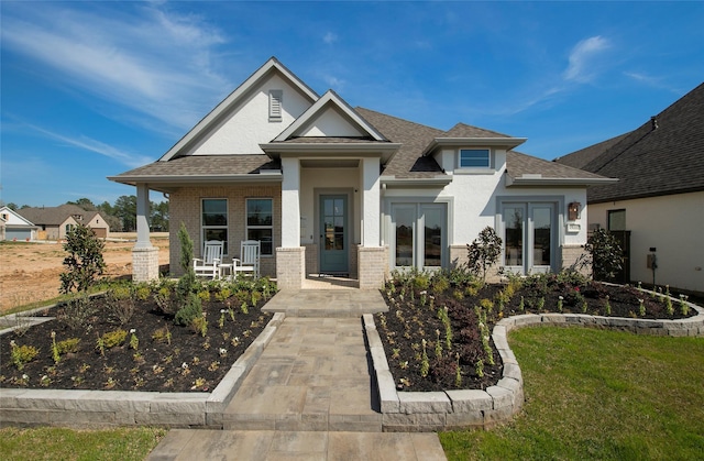 view of front facade featuring covered porch