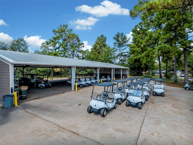 view of vehicle parking