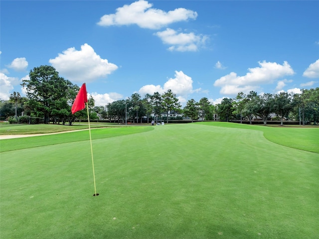 view of community featuring a lawn