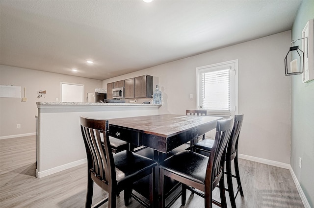 dining room with light hardwood / wood-style floors