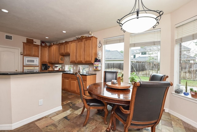 view of dining area