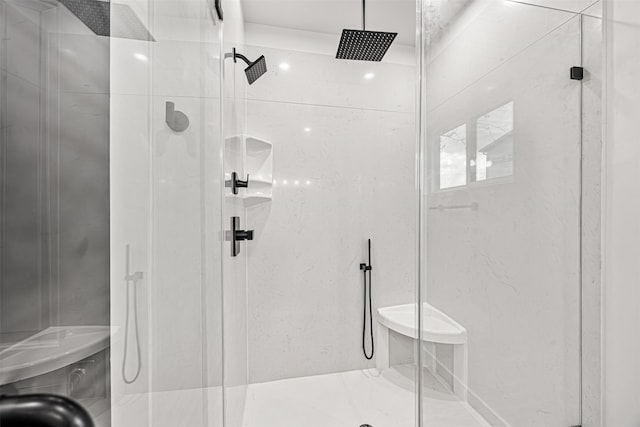 bathroom with walk in shower