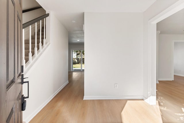 hallway featuring light hardwood / wood-style floors