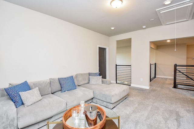 view of carpeted living room