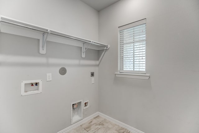 laundry area featuring washer hookup and hookup for an electric dryer