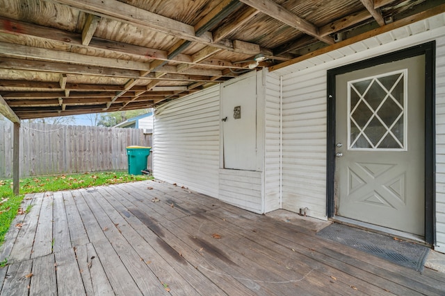 view of wooden deck