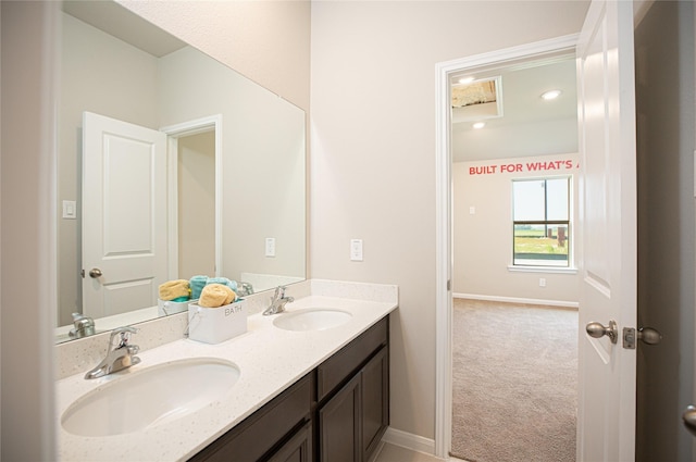 bathroom featuring vanity