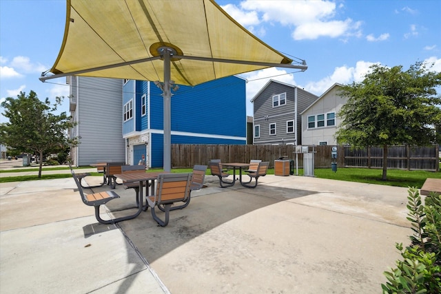 view of patio / terrace with ceiling fan