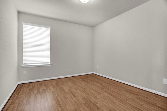 empty room featuring a wealth of natural light and wood-type flooring