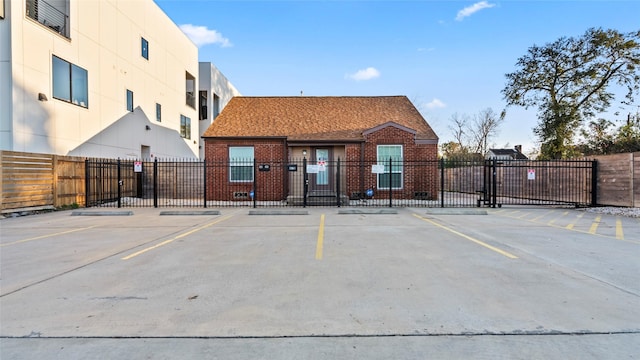 view of parking / parking lot