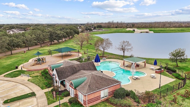 view of pool featuring a gazebo