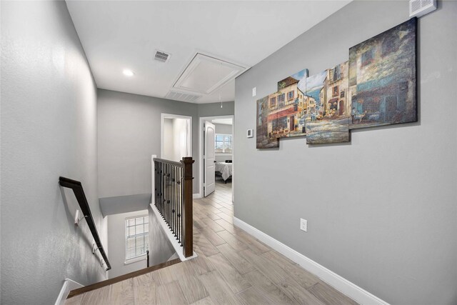 hallway featuring light hardwood / wood-style floors