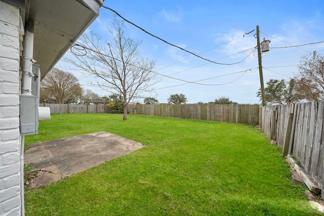 view of yard featuring a patio