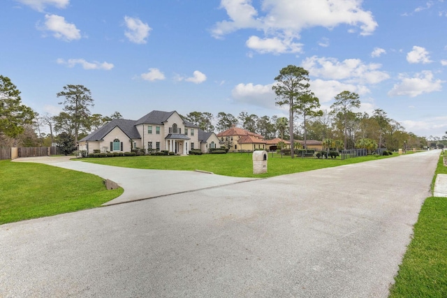 view of front of house with a front yard