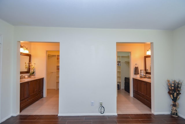 interior space featuring sink