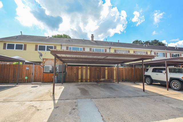 view of car parking featuring a carport