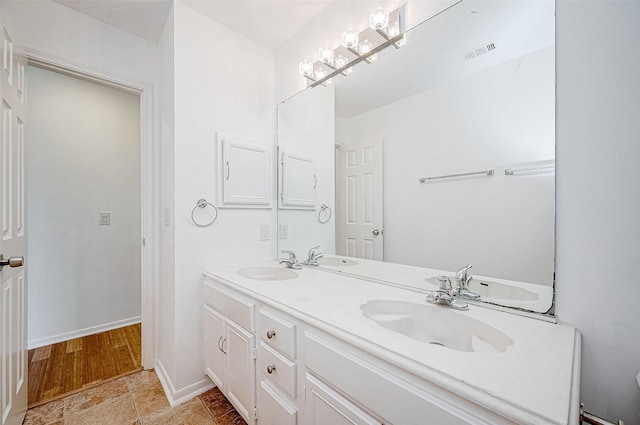 bathroom with vanity