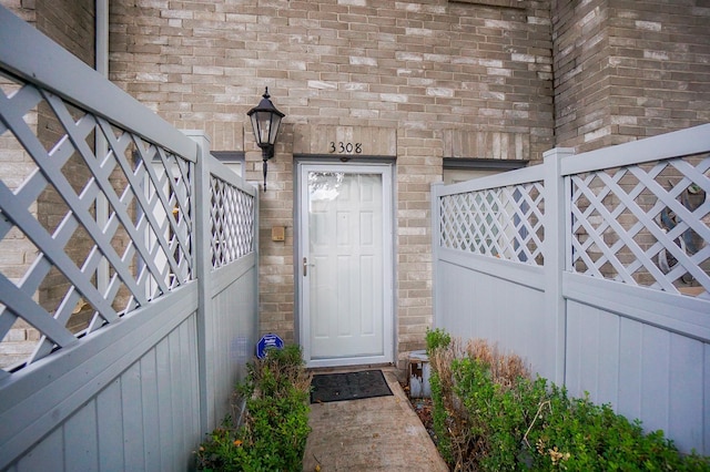 view of doorway to property