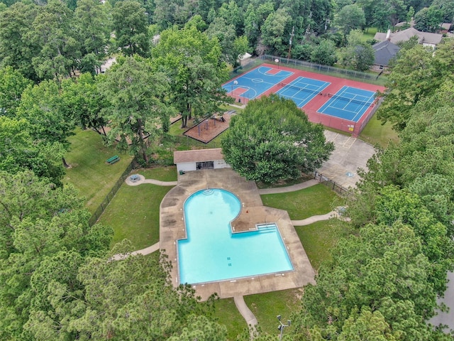 birds eye view of property