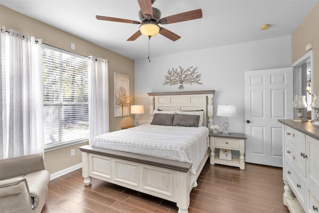 bedroom with ceiling fan