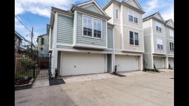 view of property with a garage