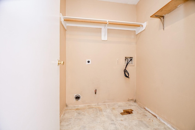 laundry area with hookup for a washing machine and hookup for an electric dryer