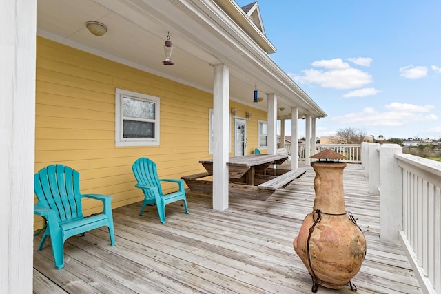 view of wooden terrace