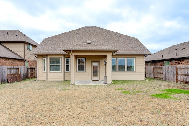 back of house featuring a patio area