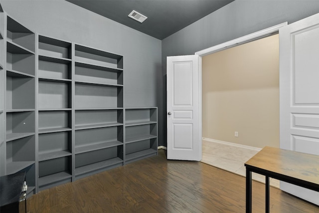 interior space featuring dark hardwood / wood-style floors