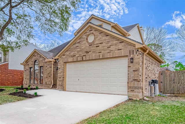 view of property with a garage