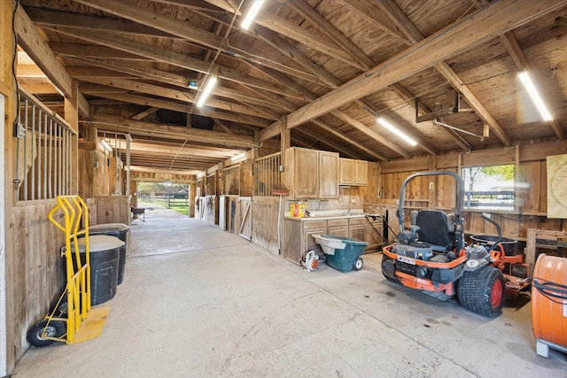 view of horse barn