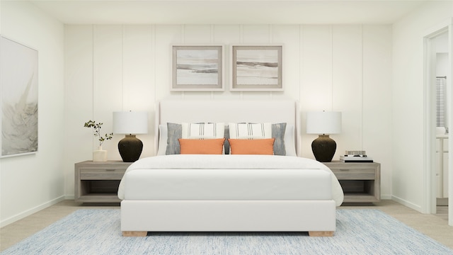 bedroom featuring light hardwood / wood-style floors