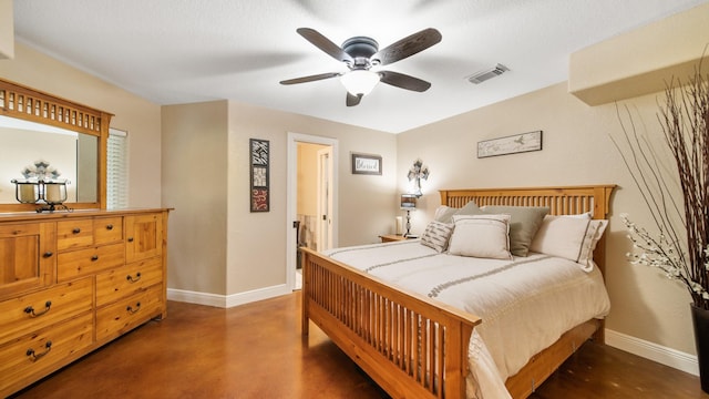 bedroom with ceiling fan