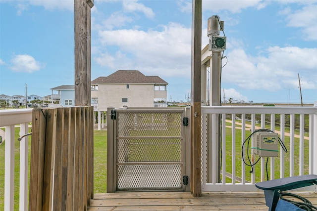 deck featuring a yard