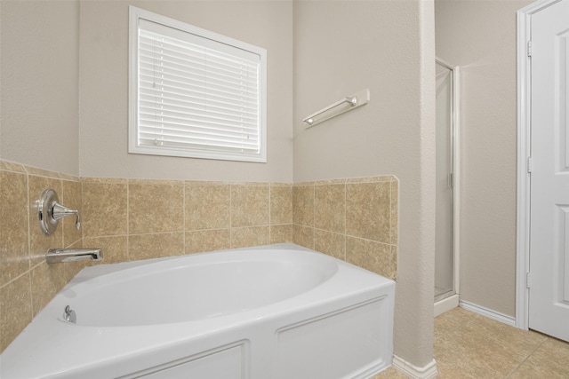 bathroom with plus walk in shower