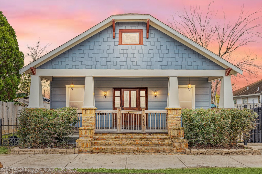 bungalow with covered porch