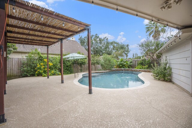 view of pool with a patio