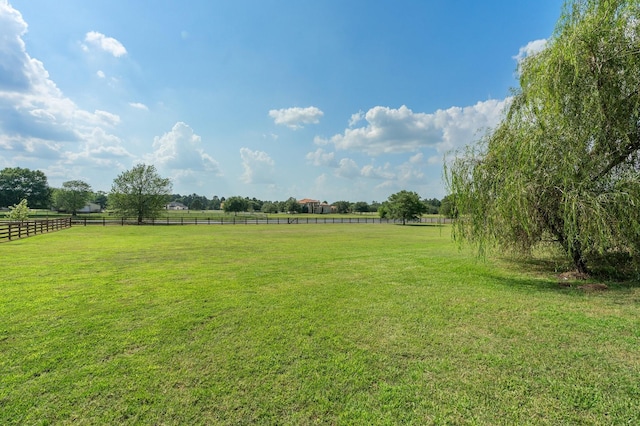 view of yard featuring a rural view