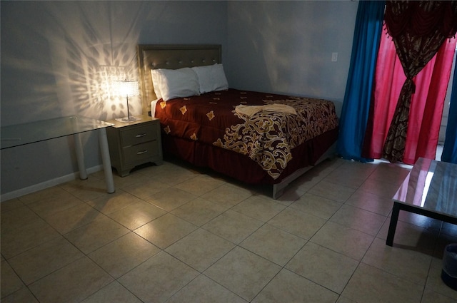 view of tiled bedroom