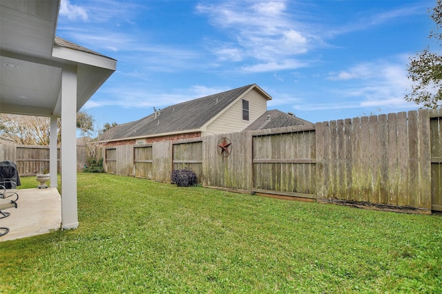 view of yard featuring a patio area