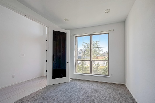 view of carpeted empty room